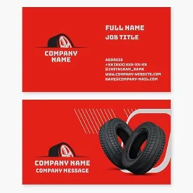 Business card template Car tires and tires