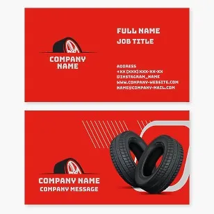 Business card template Car tires and tires