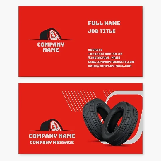 Business card template Car tires and tires