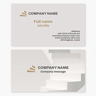Business card template. Stair and step manufacturing and installation.