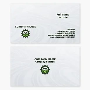 Business card template. Agricultural machinery