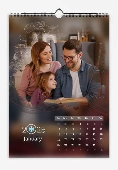 Calendar Template Parents and their Daughter