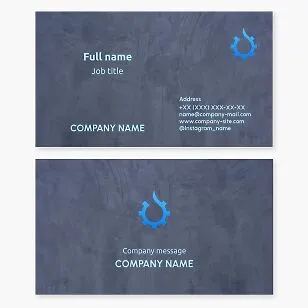 Business card template. Water purification equipment. Well drilling.