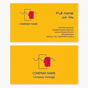 Business Card Template Psychologist