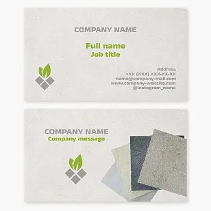 Business card template. Construction tiles.