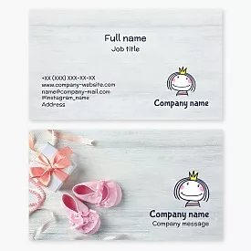 Business card template Products for little princesses