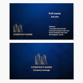 Generic Blue Business Card Template