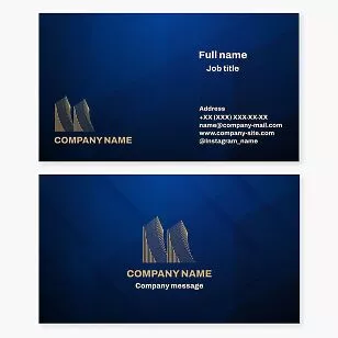 Generic Blue Business Card Template