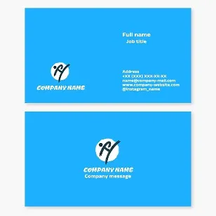 Business card template. Martial arts. Karate.