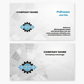 Network Engineer Business Card Template. Design and production of mechanical engineering, instrumentation and electronic products.