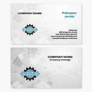 Network Engineer Business Card Template. Design and production of mechanical engineering, instrumentation and electronic products.