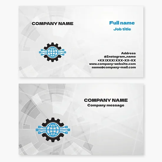 Network Engineer Business Card Template. Design and production of mechanical engineering, instrumentation and electronic products.