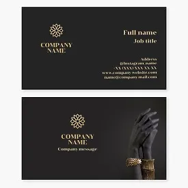 Jewelry store, jeweler business card template.