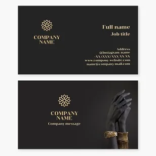 Jewelry store, jeweler business card template.