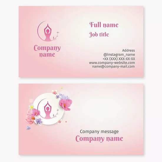 Women’s Health. Business Card Template