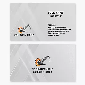 Construction company business card template