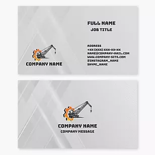 Construction company business card template