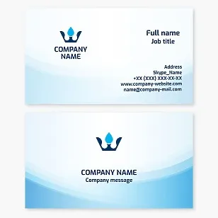 Crown Water Business Card Template. Plumbing Store. Plumber.