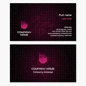 Business card template for music producer, DJ, recording studio.