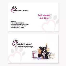 Pet Care Business Card Template