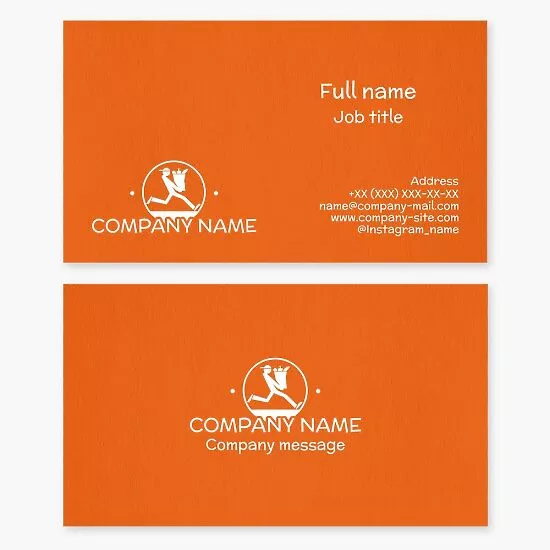 Food Delivery Service Business Card Template