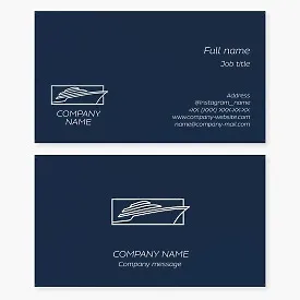Cruise ship business card template