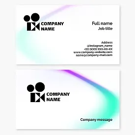 Business card template "Movie camera". Professional video shooting of weddings, anniversaries and other celebrations.
