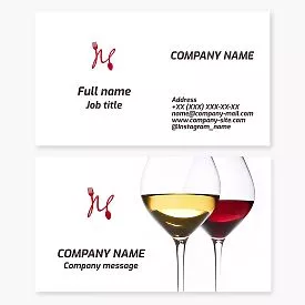 Restaurant | Wine Glass Business Card Template