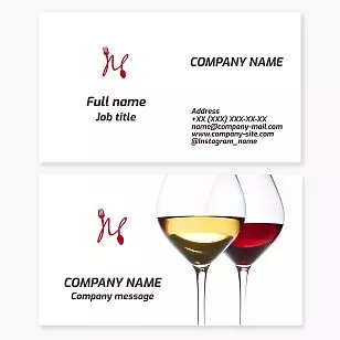 Restaurant | Wine Glass Business Card Template