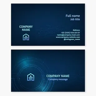 Business card template. "Smart Home" system.