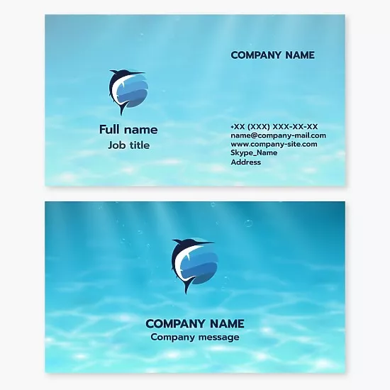 Business card template Digital design