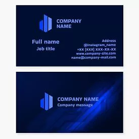 Blue Abstract Business Card Template