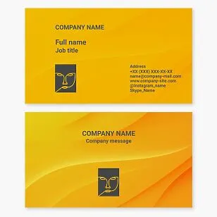 Business card template. Art gallery. Woman's face with a lock of hair.