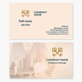 Real estate. Construction. Business card template