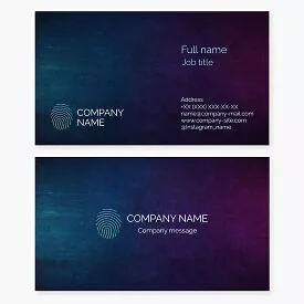 Fingerprint Business Card Template