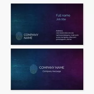 Fingerprint Business Card Template