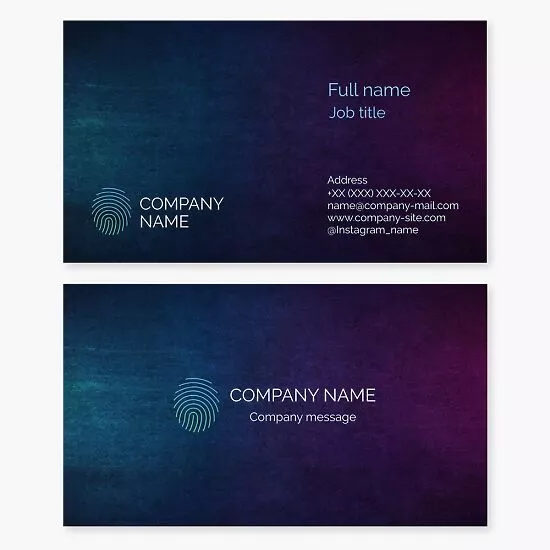 Fingerprint Business Card Template