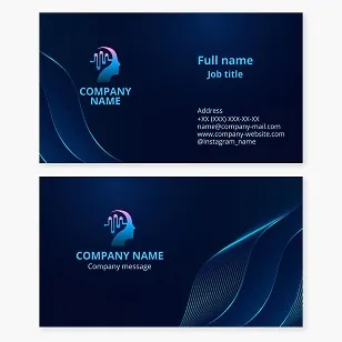 Business card template. Abstraction. Intelligence.