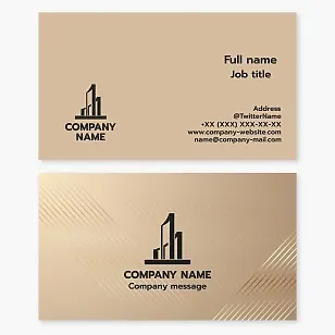 Architect business card template. Real estate, rental housing, capital construction.