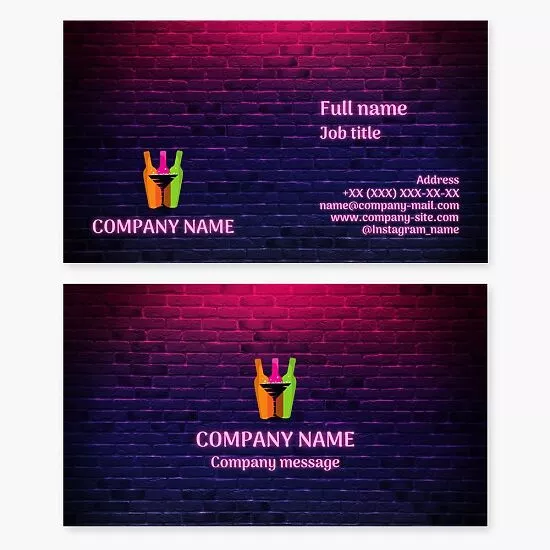 Nightclub Bar Business Card Template