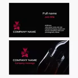 Business card template. Winemaking.