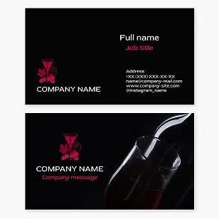 Business card template. Winemaking.