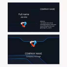 Abstract Shield Logo Business Card Template