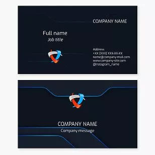 Abstract Shield Logo Business Card Template