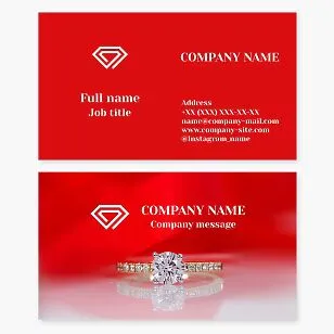 Business card template. Jewelry.