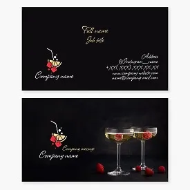 Bar | Cocktails & Spirits | Bartender Business Card Template