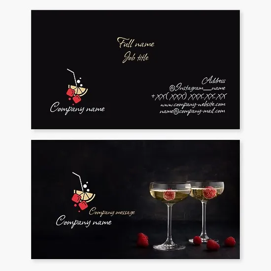 Bar | Cocktails & Spirits | Bartender Business Card Template
