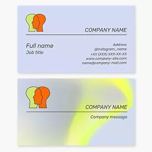 Abstract Head Logo Business Card Template