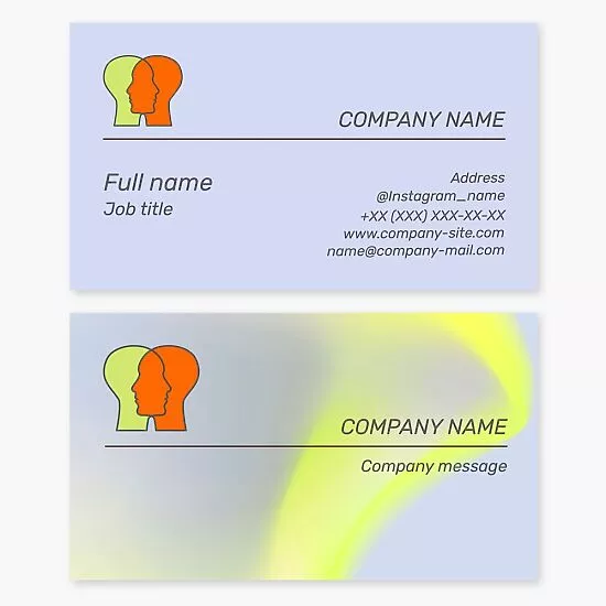 Abstract Head Logo Business Card Template