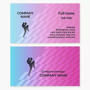 Kickboxing Business Card Template